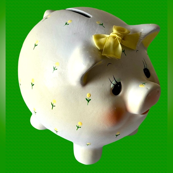 1985 Enesco Vintage Piggy Bank - Picture 2 of 5